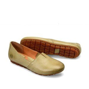 Born Army Green Leather Ballet Flats 9.5